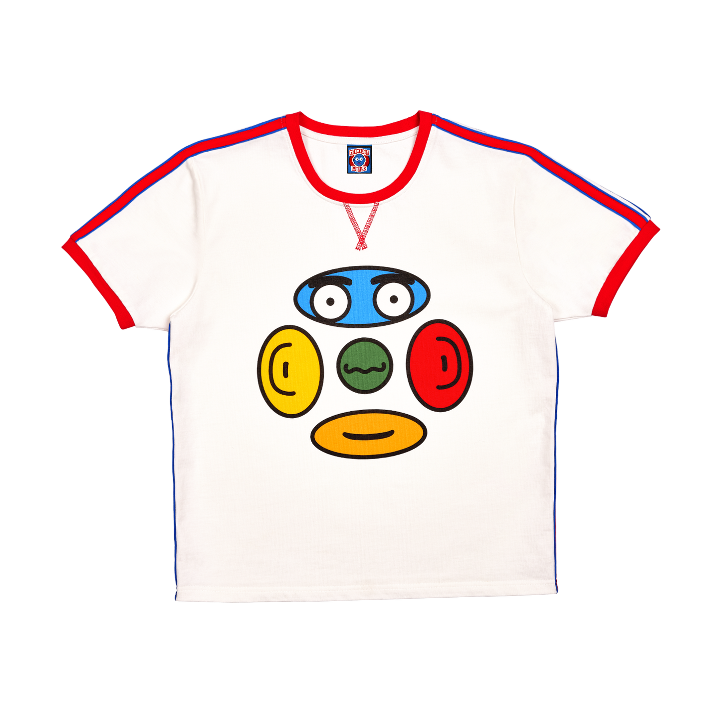 Red “Senses” Ringer T-Shirt