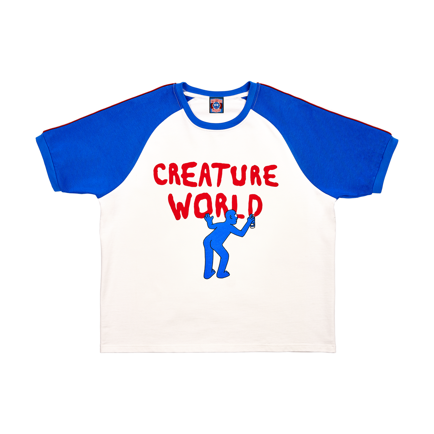 Blue “Spray” Raglan T-Shirt