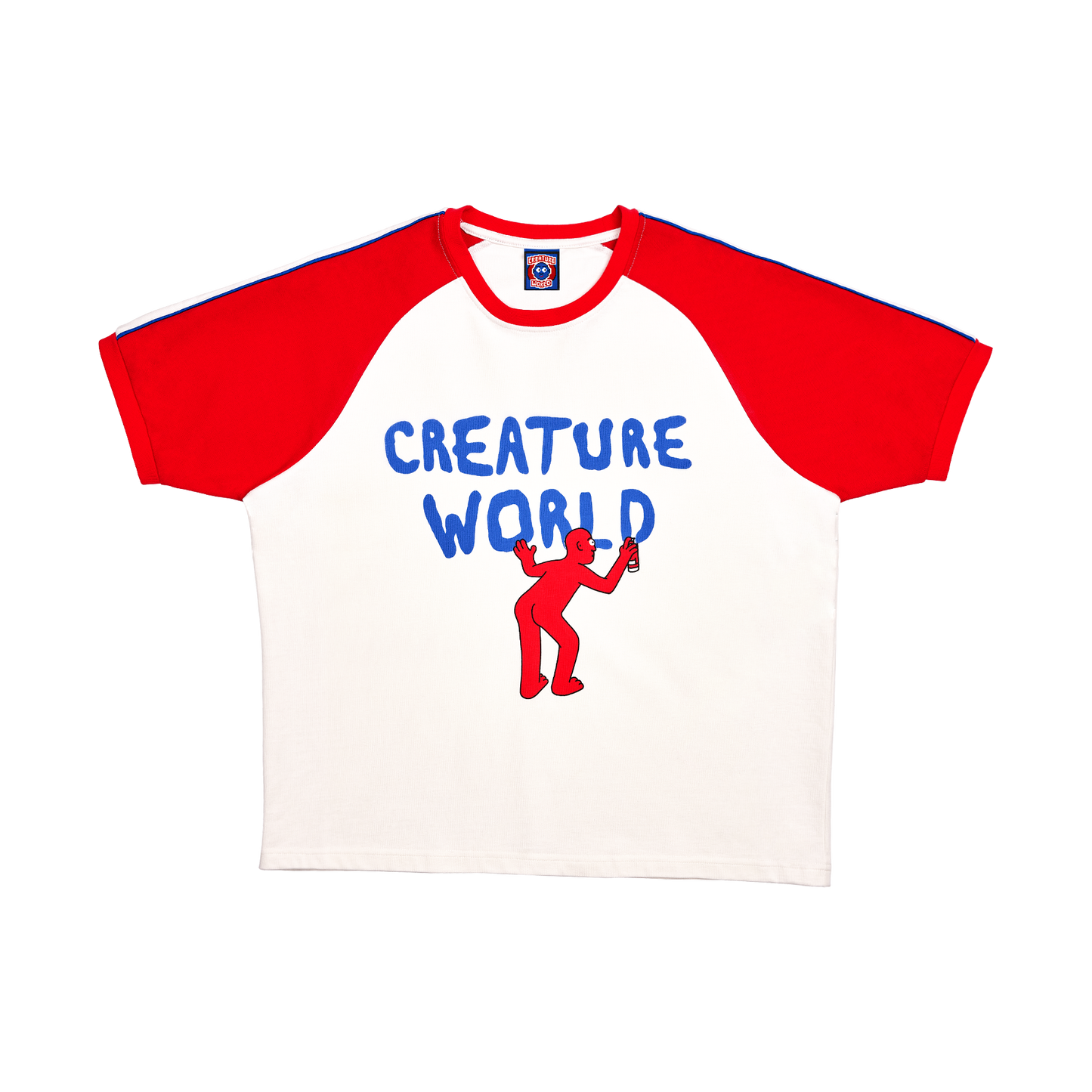 Red “Spray” Raglan T-Shirt