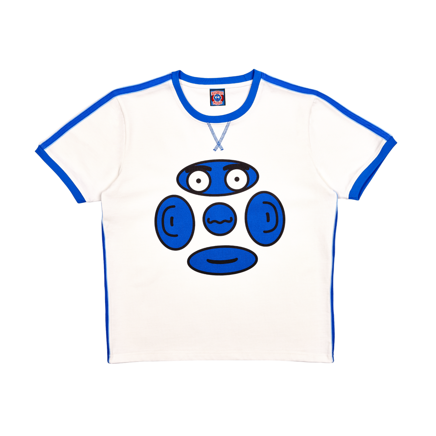 Blue “Senses” Ringer T-Shirt