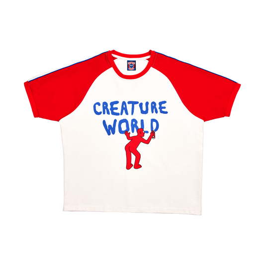 Red “Spray” Raglan T-Shirt