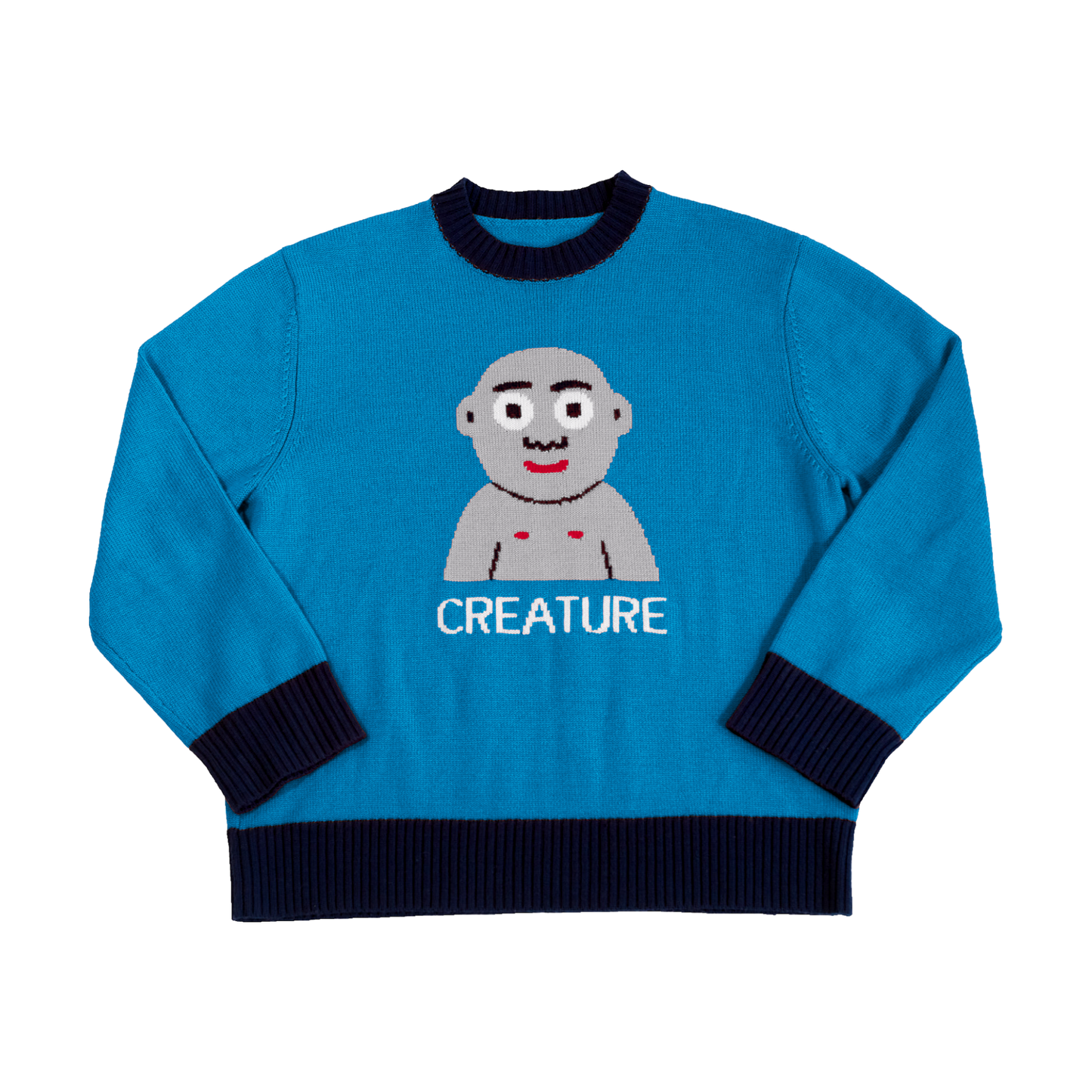 Blue "Creature" Sweater