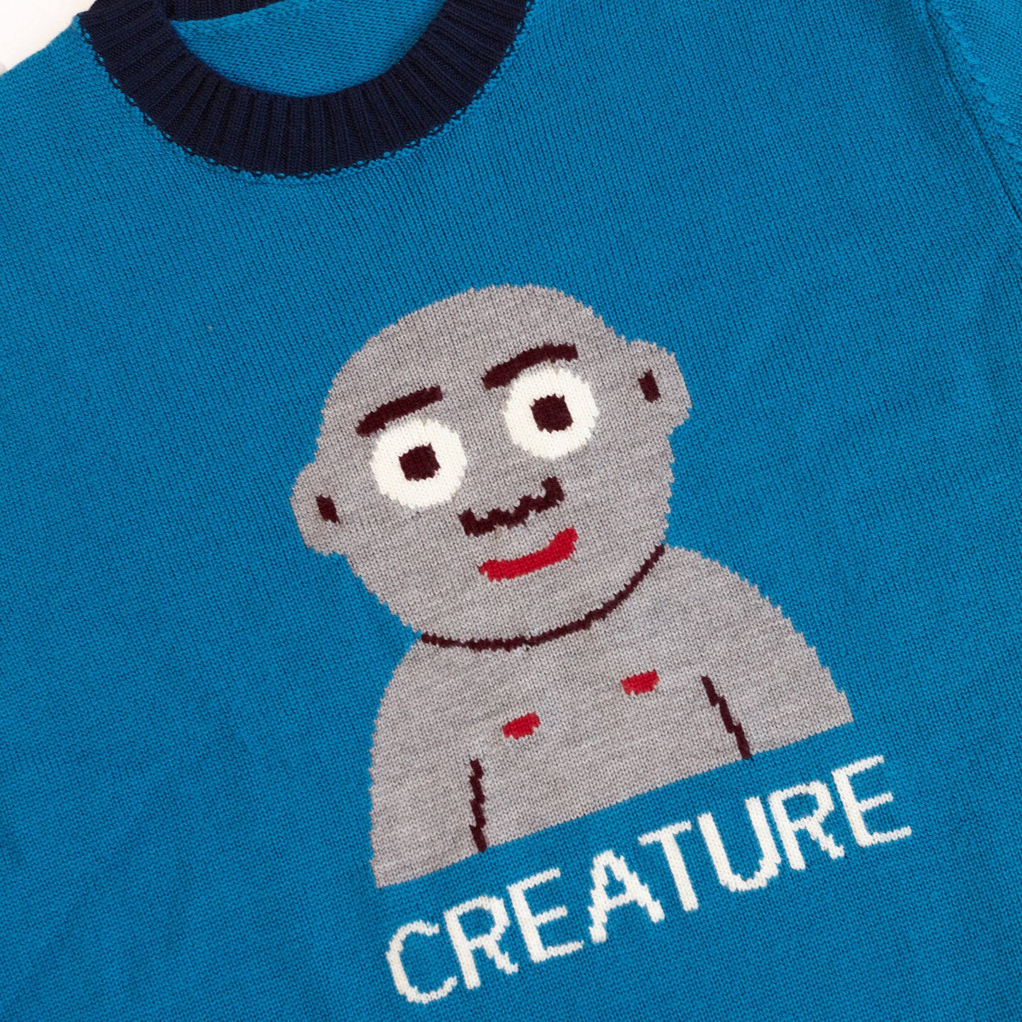 Blue "Creature" Sweater