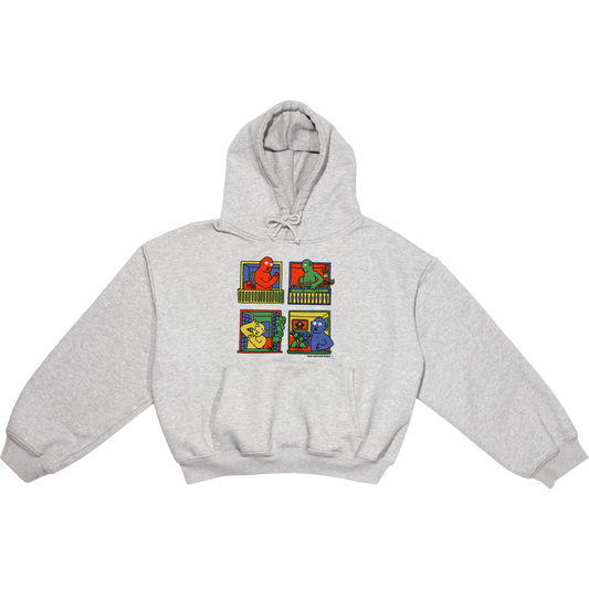 Grey "Windows" Hoodie