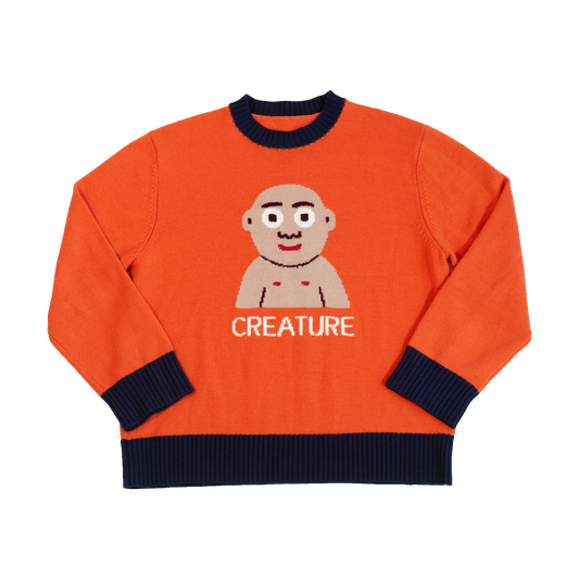 Orange "Creature" Sweater
